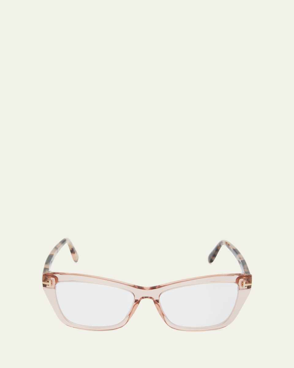 Blue Light Blocking Two-Tone Acetate Cat-Eye Glasses